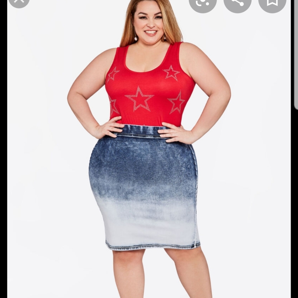Denim skirt sz 18